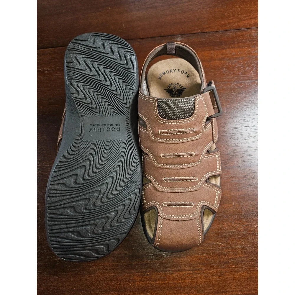 Dockers Mens Casual Comfort Outdoor Sport Fisherman Brown Sandal Shoe Mens 7 W